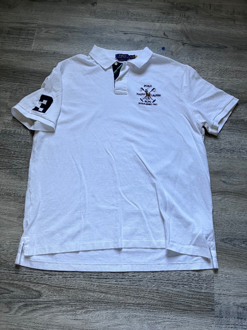 Polo Ralph Lauren Mens Classic Fit Crest Mesh Polo Shirt in White Size XL